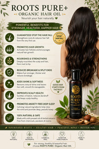ROOTS PURE+ Organic Herbal Hair Regrowth Oil — 100 ML thumbnail 3