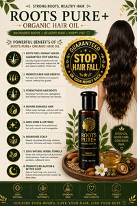 ROOTS PURE+ Organic Herbal Hair Regrowth Oil — 100 ML thumbnail 12