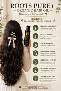 ROOTS PURE+ Organic Herbal Hair Regrowth Oil — 100 ML thumbnail 2