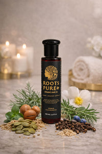 ROOTS PURE+ Organic Herbal Hair Regrowth Oil — 100 ML thumbnail 1